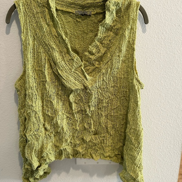 Chalet er Ceci Lime Green Textured knit top - Picture 1 of 4